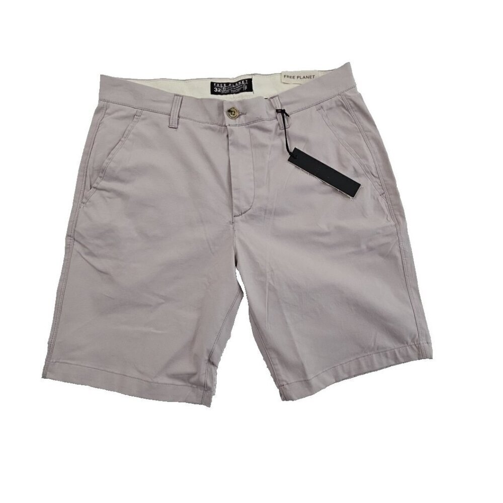 Free Planet Shorts Men's 32 Lilac Purple NWT 9" Inseam‎ Stretch Chino Flat Front